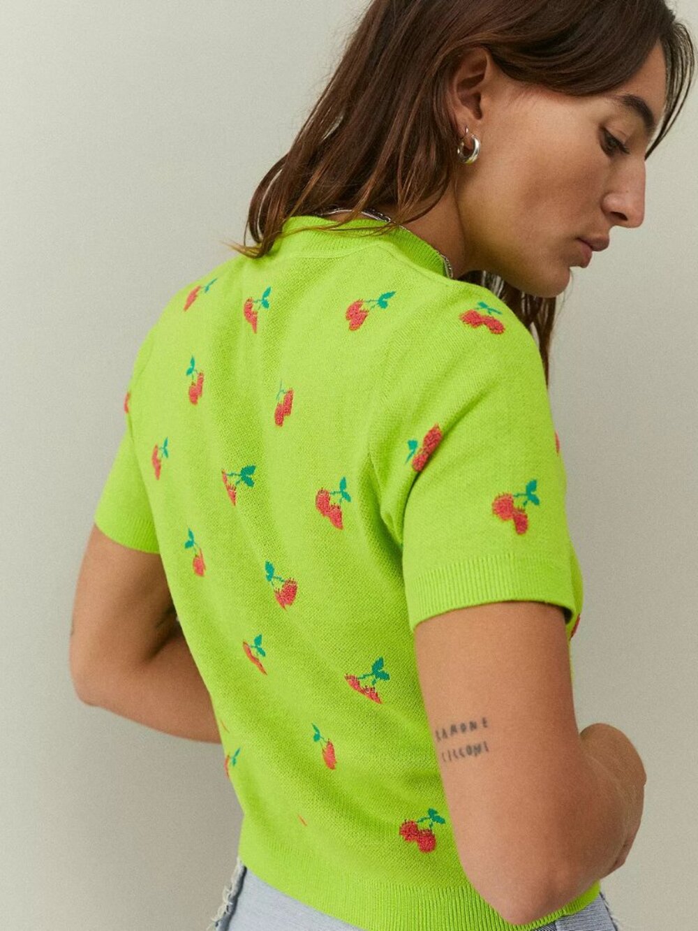 Lazy Oaf “Cherry Picked” Knitted T-Shirt – UK 6 🍒 - Picture 3 of 12